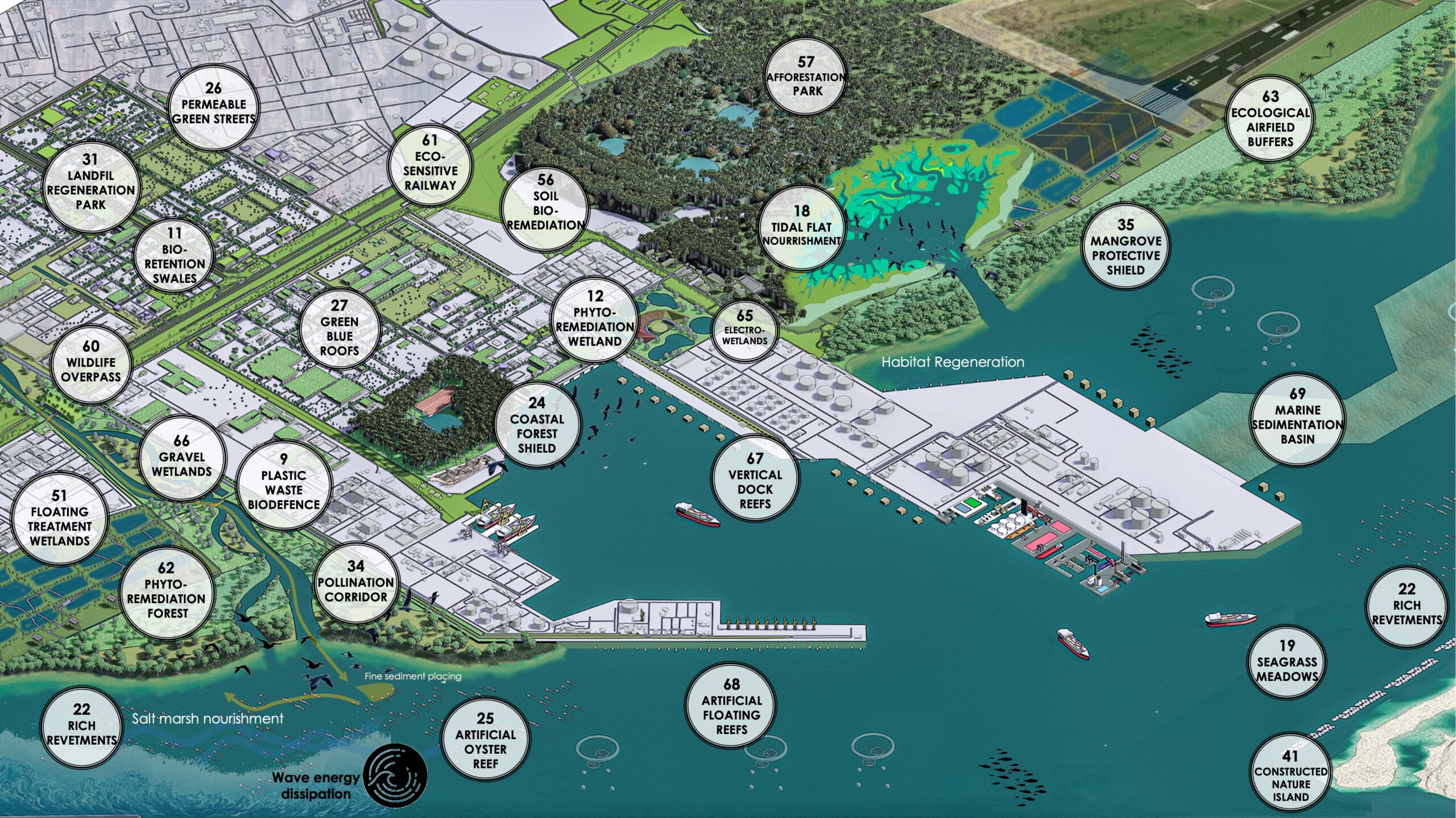 Green & Blue Eco-Industrial Areas and Ports