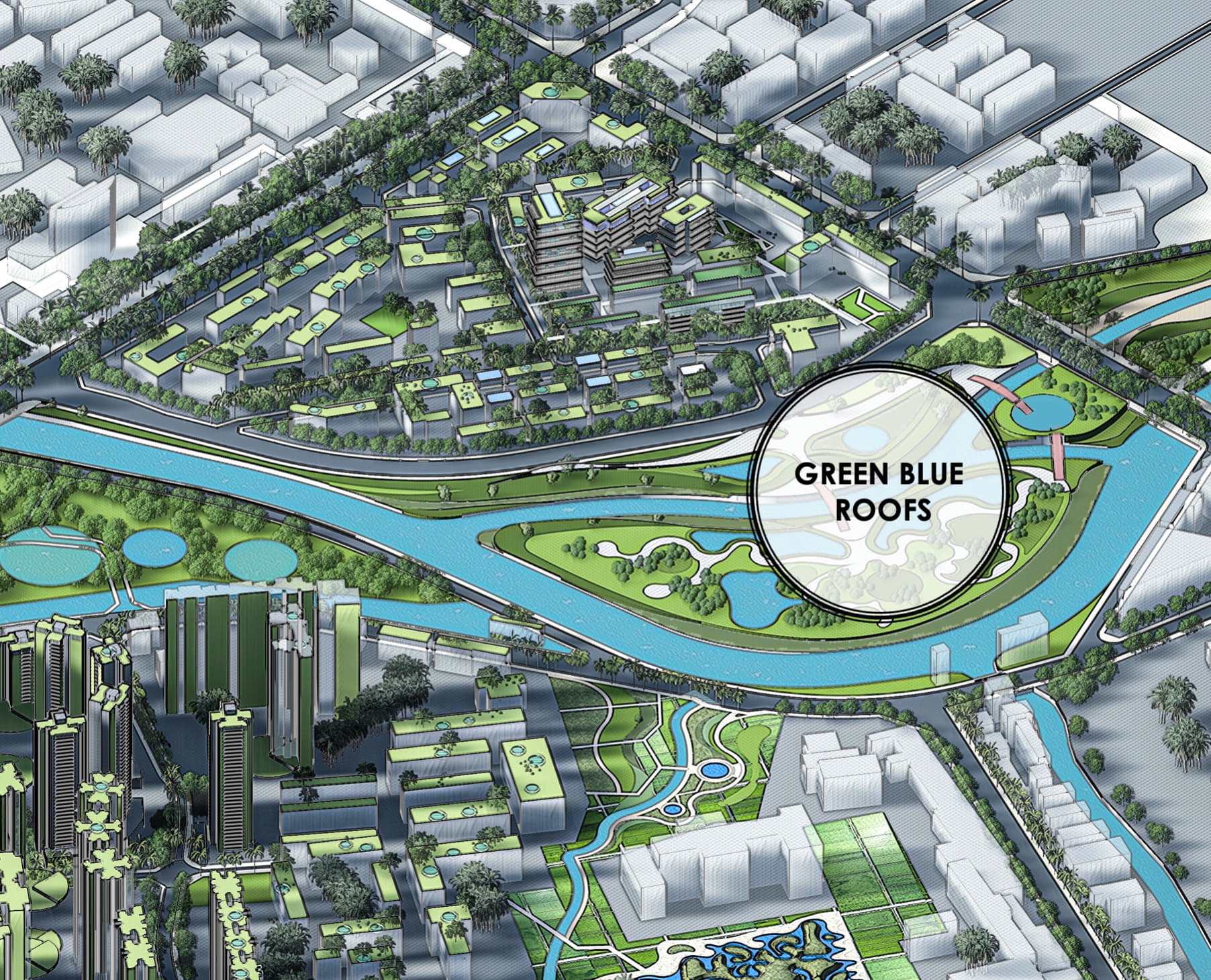 Green & Blue Roofs And Facades